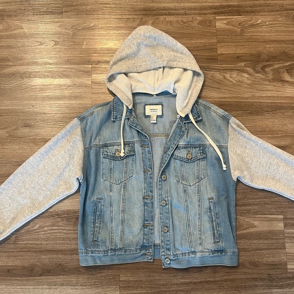Forever 21 F21 denim combo jacket - Picture 1 of 9